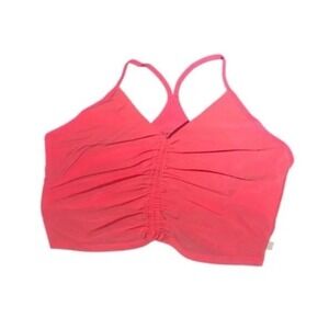 EleVen By Venus Williams Rebel MIDI Tank with a mesh overlay In Hot Fuchsia XS